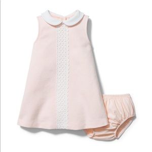 Janie and Jack Baby Eyelet Trim Collared Dress